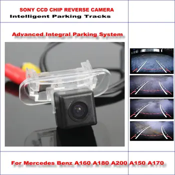 

HD CCD SONY Rear Camera For Mercedes Benz A160 A180 A200 A150 A170 Intelligent Parking Tracks Reverse NTSC RCA AUX 580 TV Lines