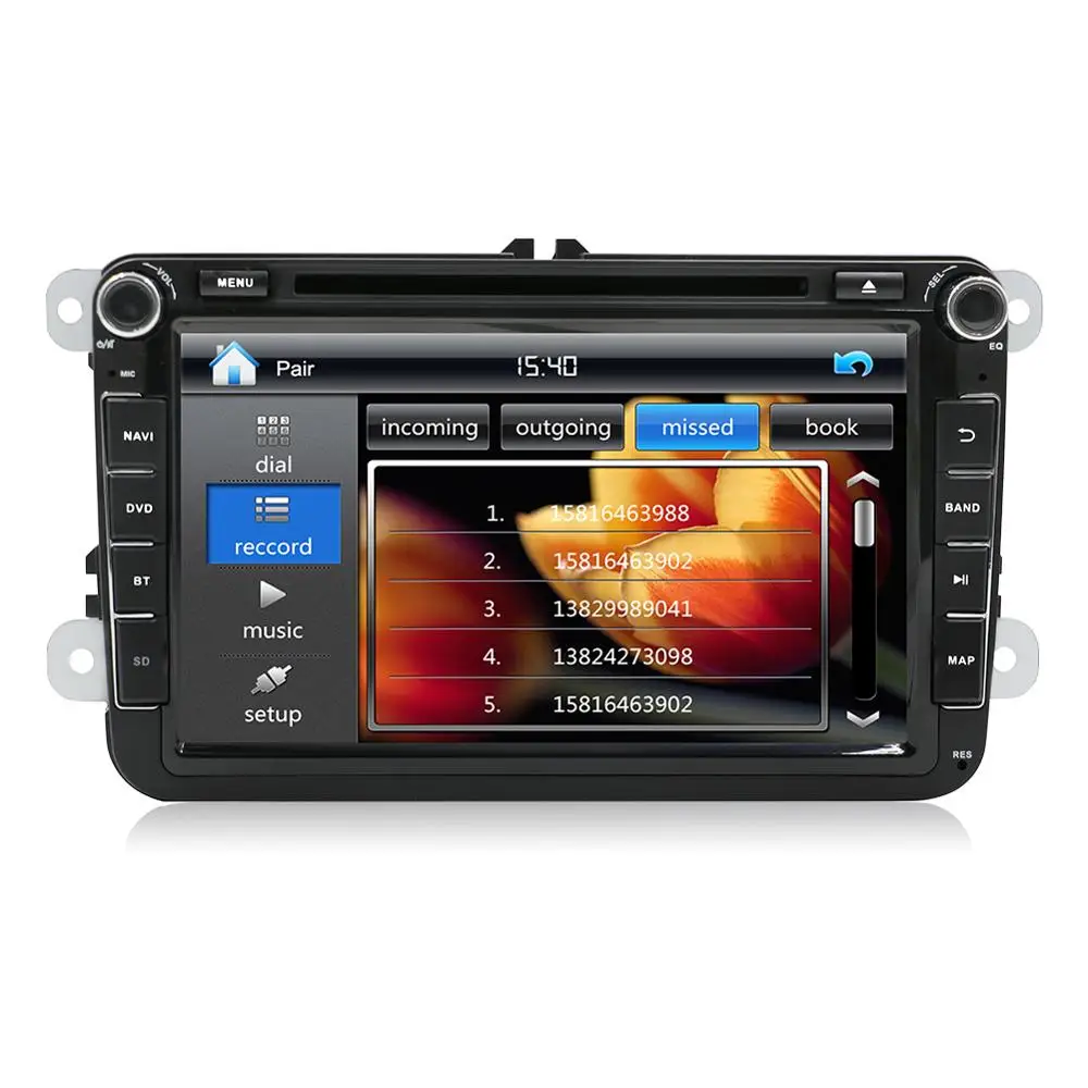 Perfect Wholesale! 2 Din 8 Inch Car DVD Stereo Player For VW/Volkswagen/Passat/POLO/GOLF/Skoda/Seat With 3G USB GPS BT FM RDS Free Maps 4