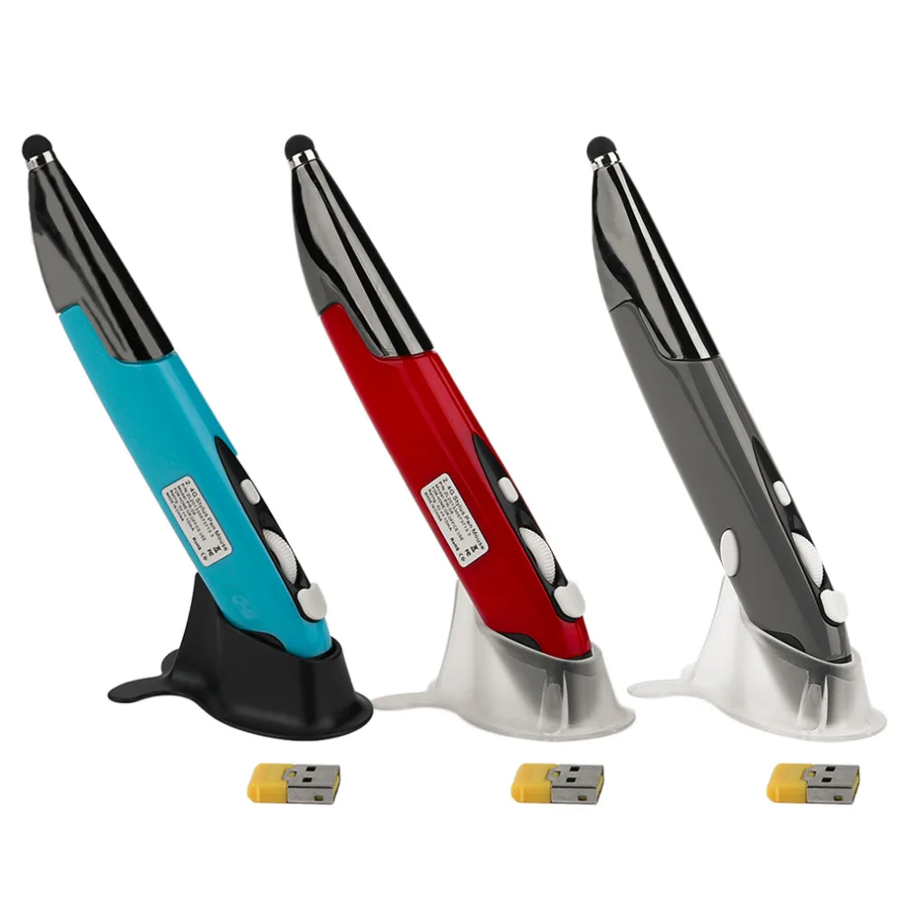 

Special Design 2.4GHZ Wireless Optical Mouse Adjustable 1600DPI Pen Mouse Air Mouse For Laptops Desktops Computer PR-6