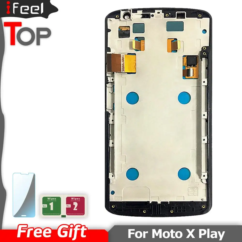 Для Motorola Moto X Play Xt1562 Xplay ЖК-дисплей с кодирующий преобразователь сенсорного экрана в сборе Запчасти для телефонов с рамкой