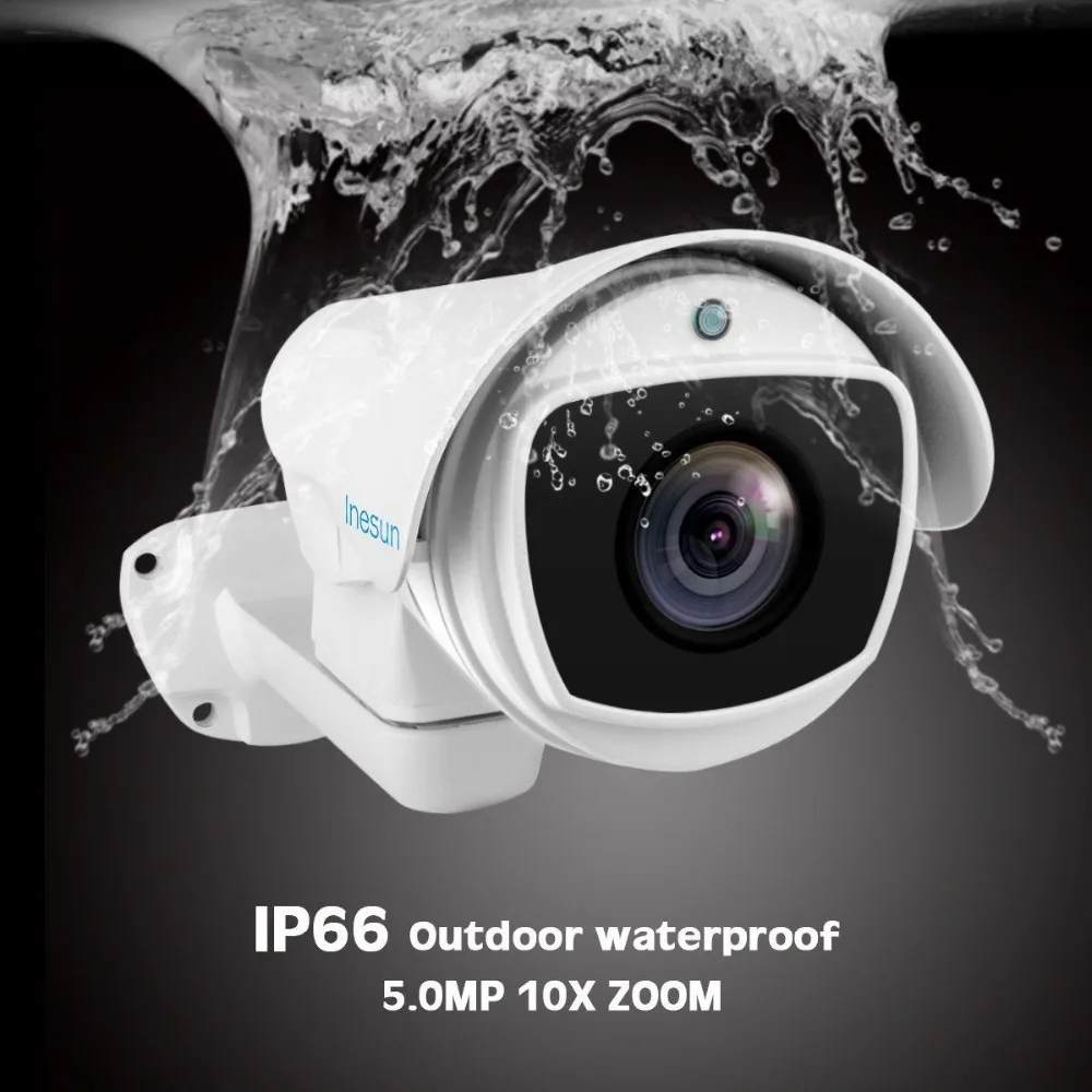 Inesun 5MP(2688x1944) Супер HD AHD PTZ CCTV камера 10X оптический зум наружная камера видеонаблюдения 330ft Лазерная ИК