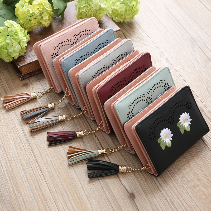 Женские кошельки брендовый дизайн цветок леди цепочка с кисточками новые кошельки сумка-кошелек для монет женский клатч портмоне для карт сумка сумки