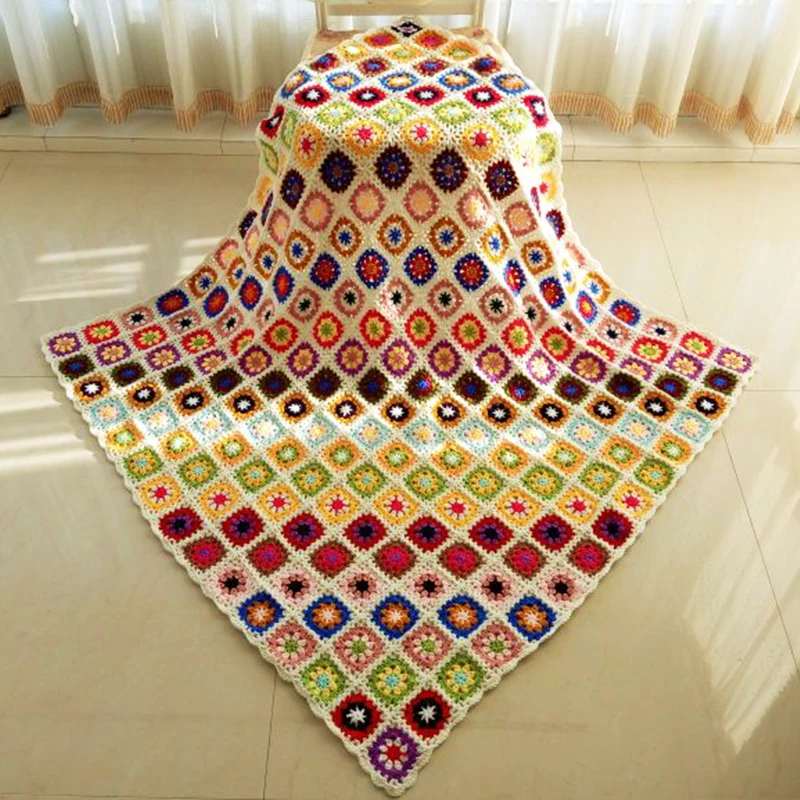 Hand Crochet Thread Sofa Cushion Cover Table Cloth Napkin Throw Mat Carpet Mattress Grippers Rug Blanket KnittedT46 | Дом и сад