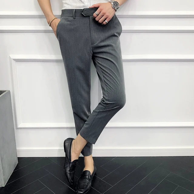 Brand Designer Men Pants Fashion 2018 New Arrival Slim Fit Mens Dress