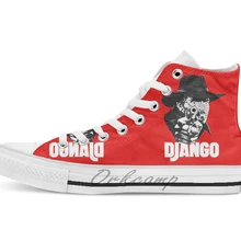 Django Franco Nero/Повседневная парусиновая обувь унисекс на плоской подошве с высоким берцем, Прямая поставка