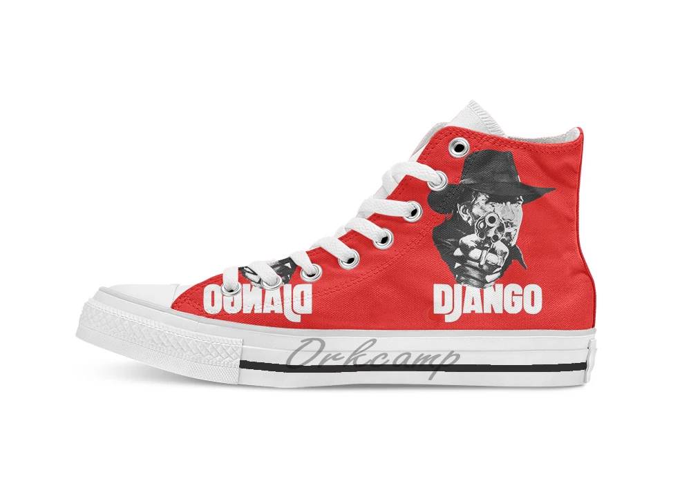 

Django Franco Nero Unisex High Top Canvas flat Casual Custom shoes Drop Shipping