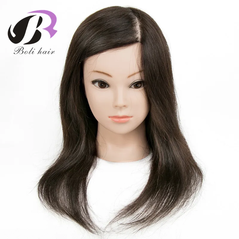 

Mannequin Head With Human Hair 100% Real Hair Training Maniquin Head For Hairdresser Hairdressing Doll Heads Manikin Head