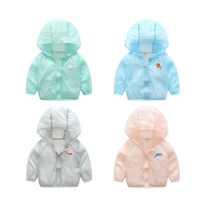 

2017 new summer kids Sunscreen clothes boys girls cool hoodies sweatshirts Comfortable Ultrathin rash guards baby Toddler tops