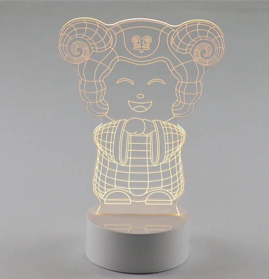 

LED Table Lamp Novelty Gifts 2019 New Kids Baby Children Magical Calming Night Lights 3D Visual Creative Sheep Design Decoration