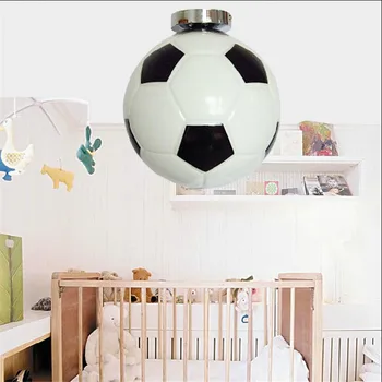 

Creative Fashion Dia 25cm Glass Football Led E27 Ceiling Light For Children's Room Bedroom Aisle AC 80-265V 1338