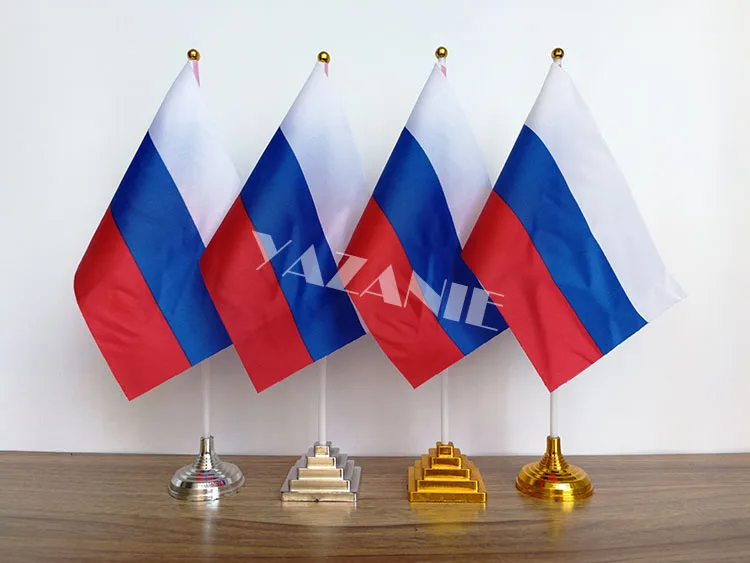YAZANIE, 14*21 см, 4 шт., Россия, Малайзия, настольный флаг с пластиковой основой, флаг для небольших столов, для Боснии и Аравии, ОАЭ