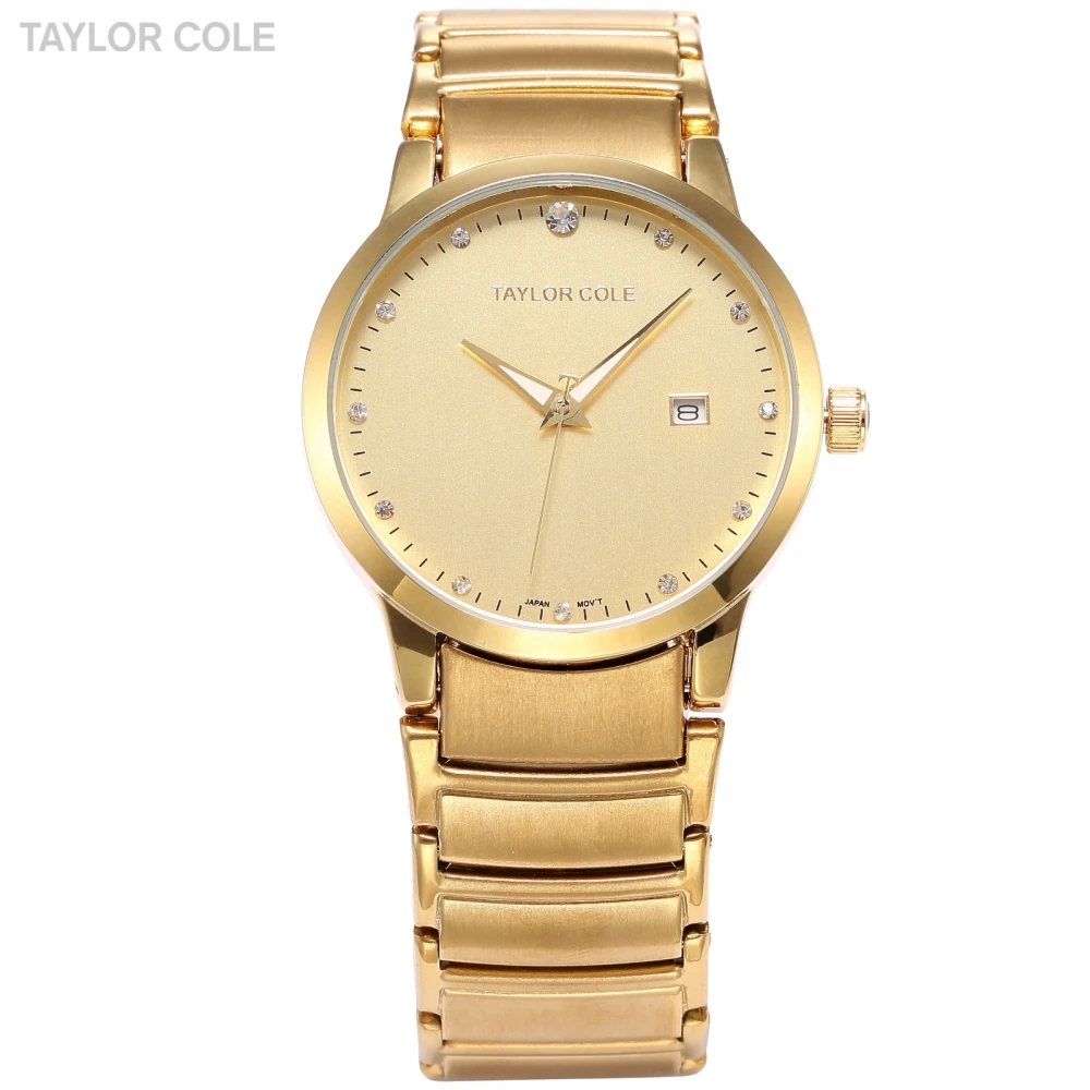 

Gold Taylor Cole Echo Brand Wristwatch Relogio Feminino Date Display Women Dress Watches Casual Quartz Watch Damenuhr /TC020