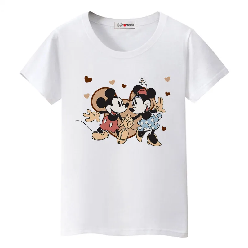 

BGtomato New arrival lovers t-shirts popular cartoon Mickey shirts beautiful tops summer casual clothes cool tshirt women