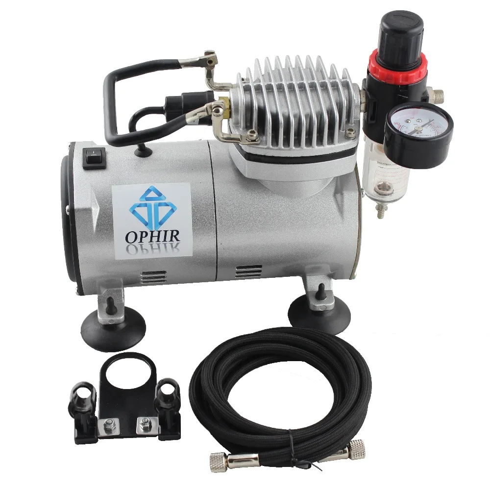 

OPHIR 110V,220V Mini Air Compressor Set for Airbrushing Tattoo Nail Art Hobby _AC089