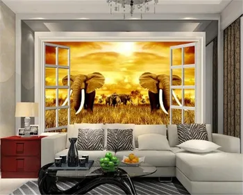 

Custom Any Size 3D Mural Wallpaper Artistic Concept Elephant HD 3D Landscape Scenery TV Background Wall Decoration Mural Wallpap