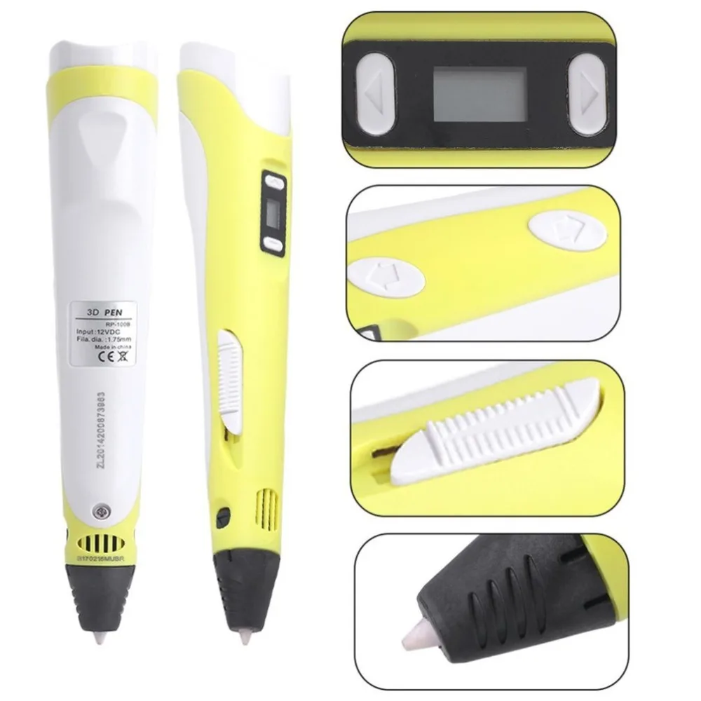 

Creative DIY 3D Pen 3D writing Pen 3D Drawing Pen Creative 3D Printer Pen with 1 Package Filament EU Plug