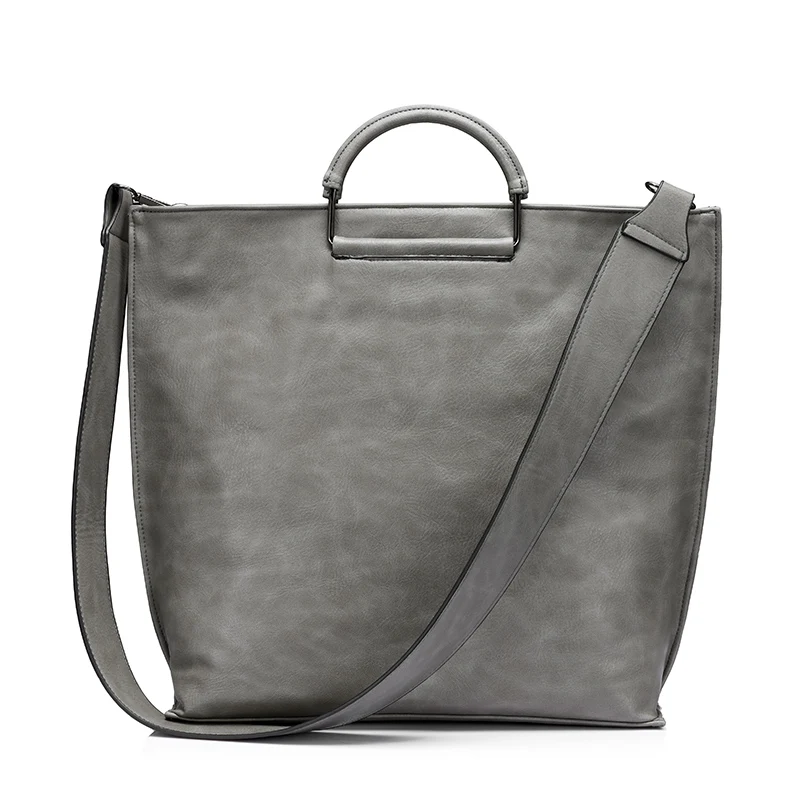 REALER женская сумка очень большая сумка женская большая сумка через плечо широкий ремень через плечо сумки-мессенджеры женские клатчи - Цвет: Gray