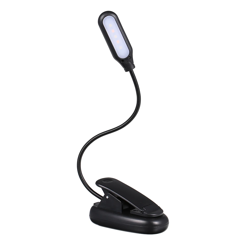 

Tomshine 5 LED 2 Light Colors 3 Illumination Modes Table Lamp Desk Light with Clamp Clip Base Flexible Bendable Bendy Tube