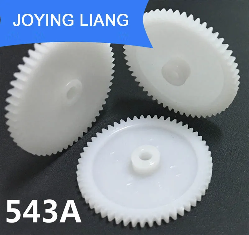 543A 0.5M 54 Teeth 3mm Shaft Tight Pom Plastic Gear Toy Model Gear
