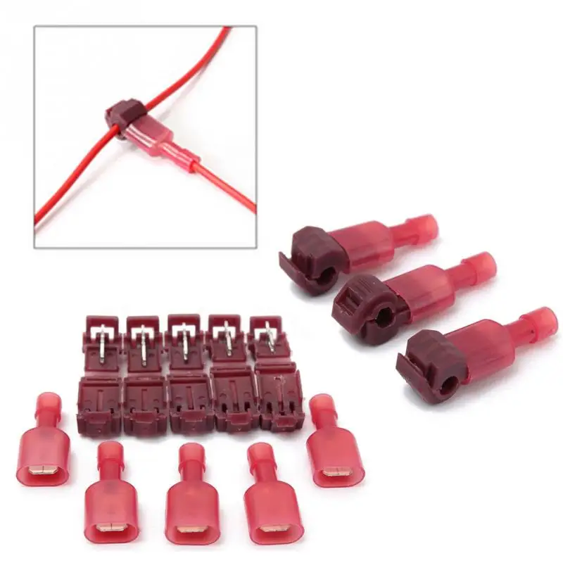 

10pcs/set High Quality Quick Lock Splice Wire Connector Terminal Crimp Clip Car Wiring Cable For 22-18AWG