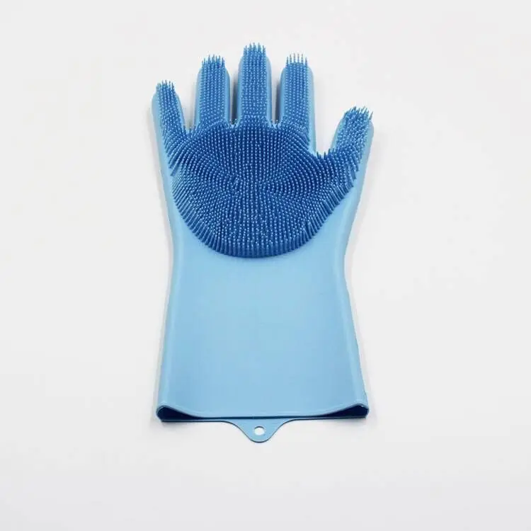 Силиконовые резиновые перчатки для мытья посуды, экологически чистые скрубберы, для многоцелевой кухонной кровати, ванной, для ухода за волосами, волшебная 1 пара