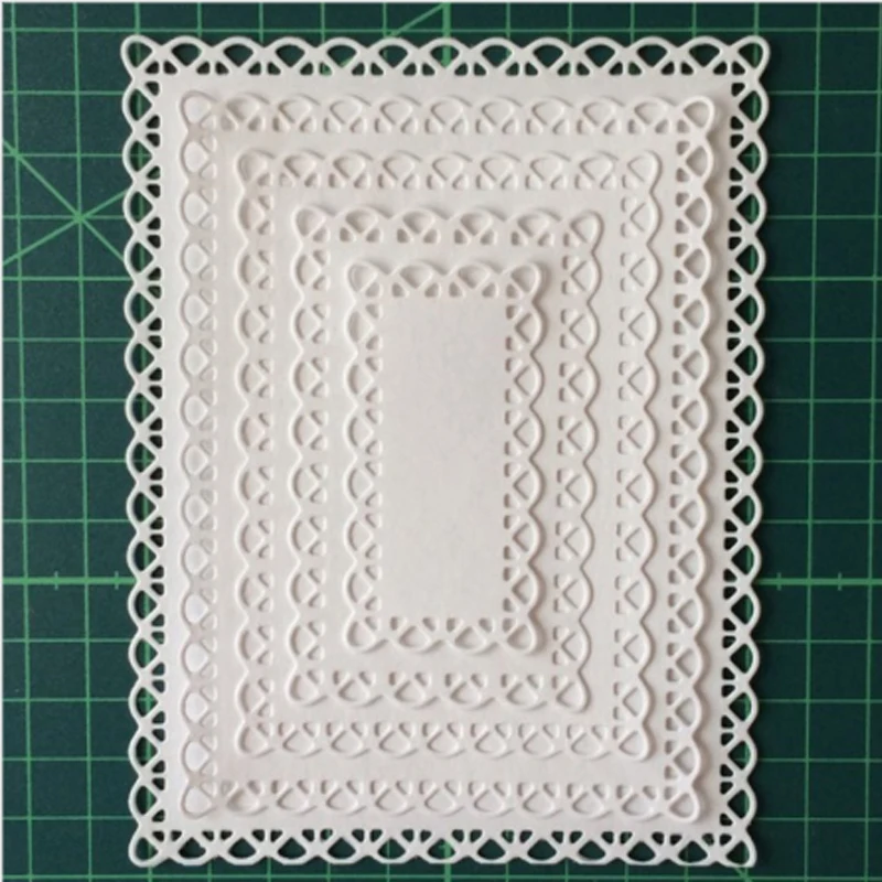 

5pcs/set Layer Frame Metal Cutting Dies Stencils For DIY Scrapbooking Decoration Embossing Supplier Paper Craft Die Cut 2019