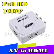 Kebidu RCA AV Мужской к HDMI Женский конвертер адаптер Full HD 1080 P Мини-композит CVBS к HDMI AV2HDMI аудио конвертер