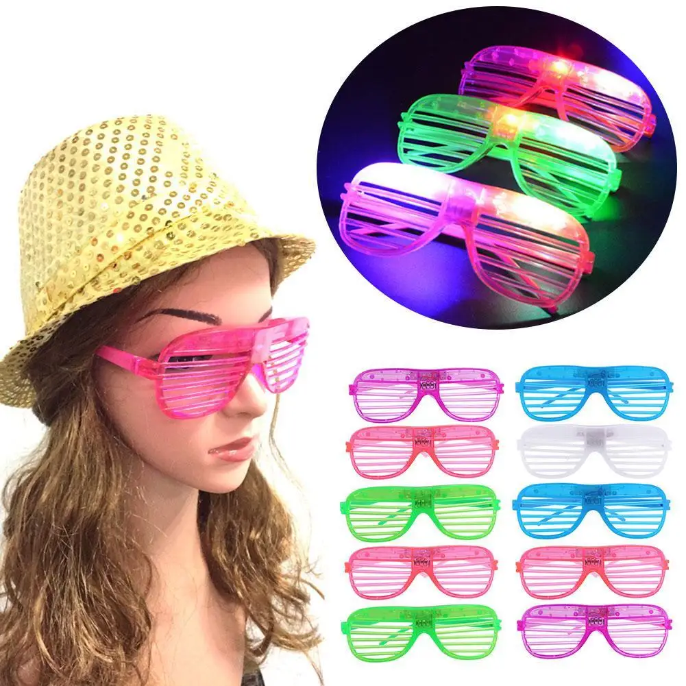 LED Flashing Luminous Glasses Glowing Eye Mask Blinking Glasses Kids Toys Glow Party Supplies Christmas New Year Random Color LED Flashing Luminous Glasses Glowing Eye Mask Blinking Glasses Kids Toys Glow Party Supplies Christmas New Year Random Color