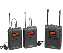 BOYA BY-WM8 UHF Dual беспроводной петличный микрофон systerm lav интервью mic 2 Передатчики и 1 приемник для DSLR видеокамера
