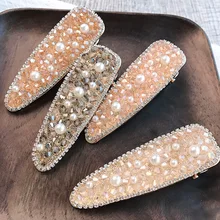 1 шт. роскошный шпилька для волос с горным хрусталем боковой зажим для девочек заколка для волос челка клип аксессуары для волос головной убор G0417