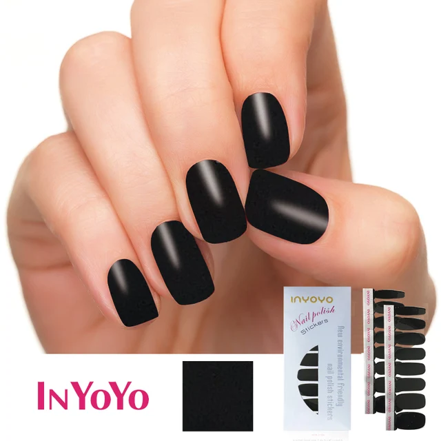 Inyoyo D 028 Nail Polish Strips Black Waterproof Non Toxic Inyoyo D 028 Nail Polish Strips Black Waterproof Non Toxic Sticker Art
