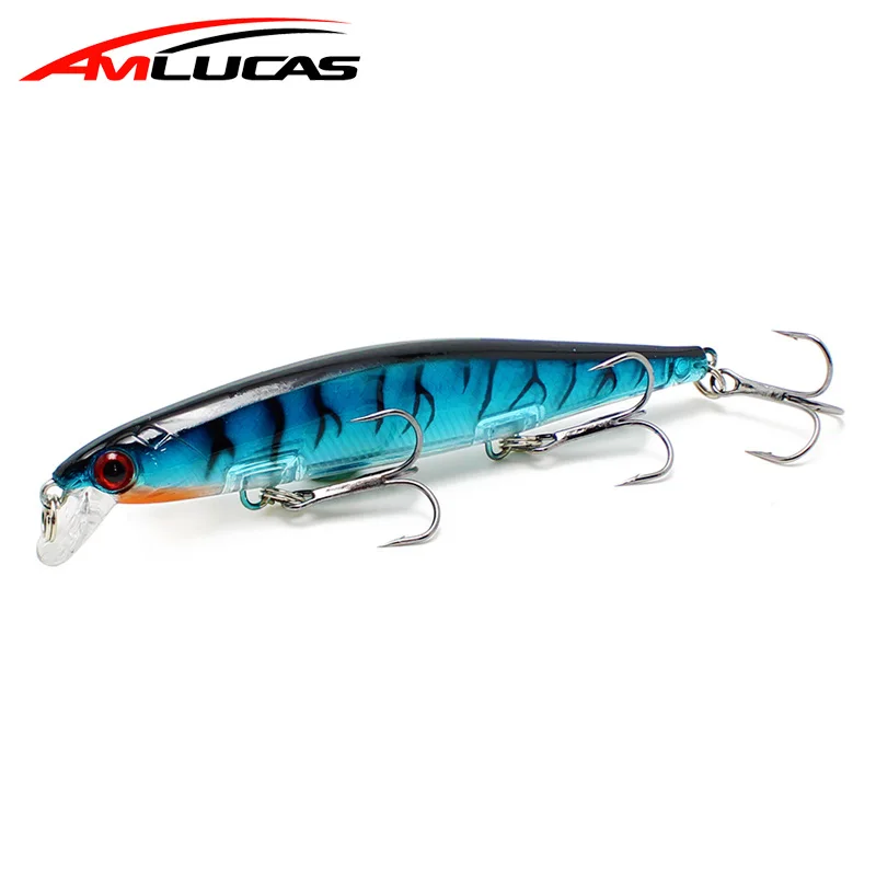Amlucas New Quality Fishing Lures 11cm 14.1g Laser Artificial Bait Crankbait Wobblers Minnow Fish with 3 Fishing Hooks WW1050 Amlucas New Quality Fishing Lures 11cm 14.1g Laser Artificial Bait Crankbait Wobblers Minnow Fish with 3 Fishing Hooks WW1050