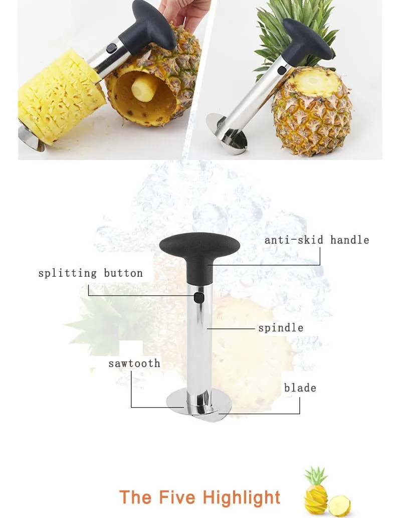 Новая горячая ананасовая ломтерезка, Овощечистка, измельчитель ножа из нержавеющей стали кухонные фруктовые инструменты для приготовления пищи гаджеты