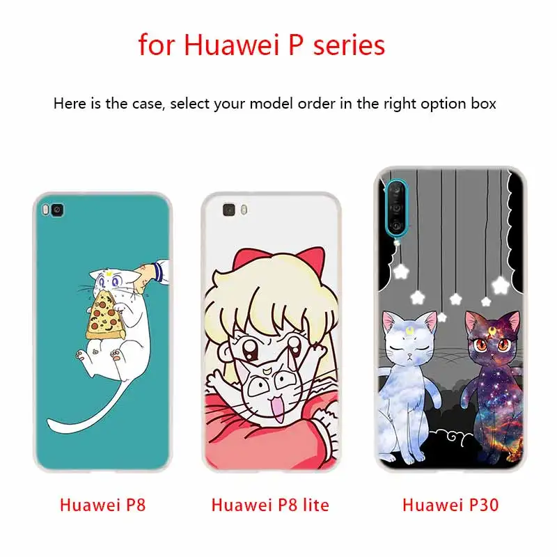 Лучший чехол для телефона Сейлор Мун друзья Huawei P40 P9 P10 P20 P30 Lite чехлы Pro P Smart 2019