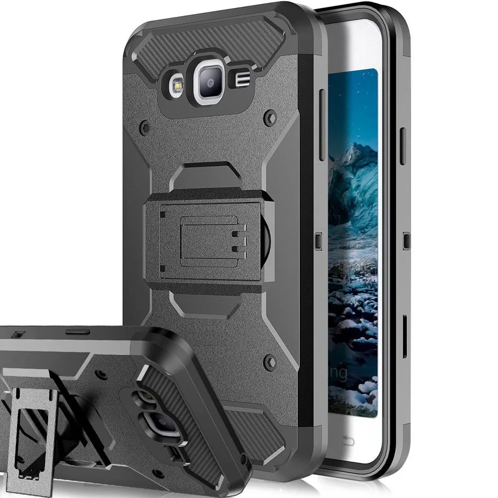 

For Samsung Galaxy J7 Neo J701M/J7 Nxt J701F/J7 Core SM-J701 Heavy Duty Hybrid Rugged Case + Kickstand Belt Clip Holster Cover