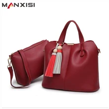 MANXISI Marca Mujeres Bolsas de Asa Superior Establece Rojo Compuesto de Cuero Suave Bolsos de Lujo Bolsos de Las Mujeres Bolsos de Hombro Del Diseñador Del Bolso CONJUNTO
