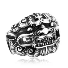 Крутое кольцо с единорогом 316L из нержавеющей стали для мужчин и женщин, модное байкерское кольцо с тигром