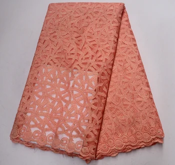

Wholesale 2018 Latest African French Net Lace Fabric with stone 5y.High Quality African Tulle Lace Fabric For Wedding