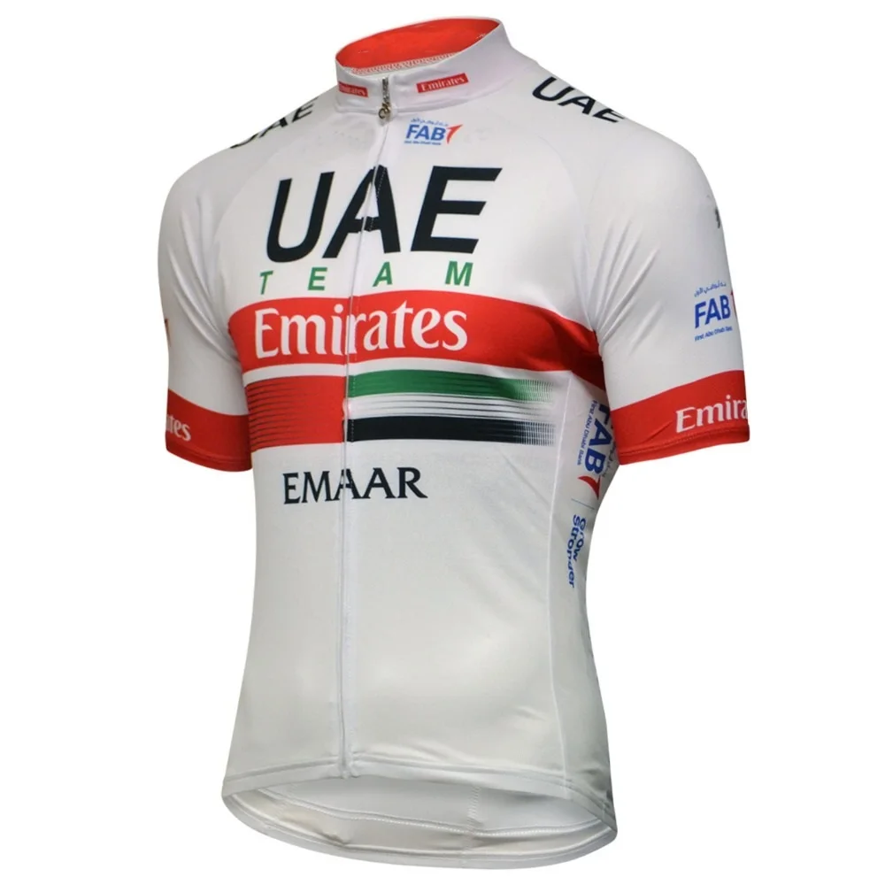 Pro team ОАЭ белая велосипедная футболка, набор, велосипедный Майо MTB Racing ropa Ciclismo, короткий рукав, летняя велосипедная одежда, гелевая подкладка - Цвет: 19 jersey