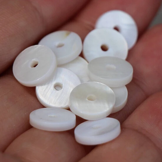

Handmade White Conch Shell Beads Genuine Conch Shell Beads DIY Tibetan Mala's Spacers Buddhist Prayer Beads Accessories