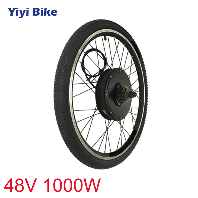 Perfect 42km/h High Speed 48V 1000W Electric Bike Kit Rear Motor Wheel 26" 27.5 28" 29 700C With Tire MTB Mountain e bike Conversion Kit 0