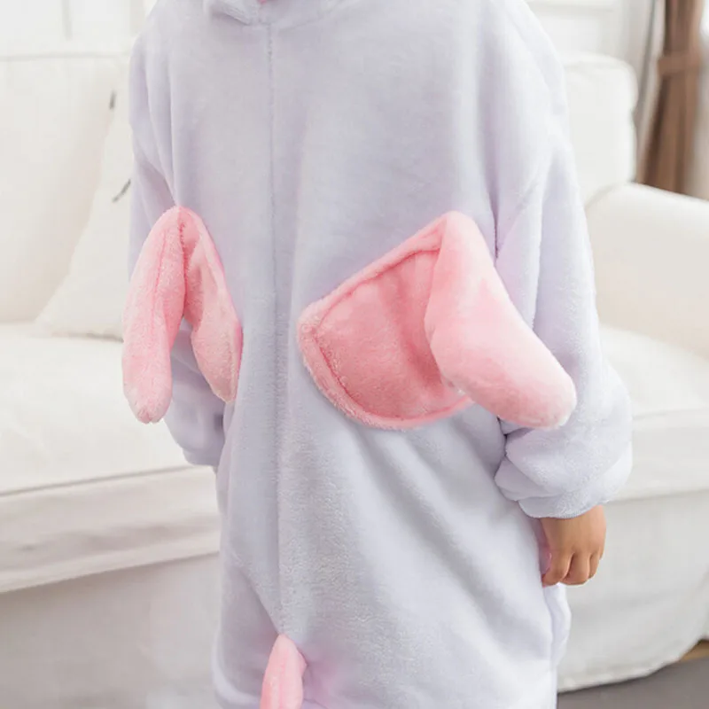 Pink Unicorn Kigurumi pajamas Kids Onesie Children Unicorn Costumes Pajama Party Boys Girls Animals Cosplay Loose Warm Sleepwear