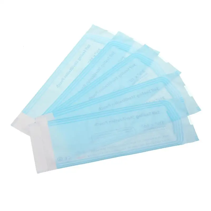 200 шт самозапечатывающийся пакет для стерилизации медицинская бумага упаковочная одноразовая Стоматологическая сумка для хранения тату инструмент 260*90/70*260 мм