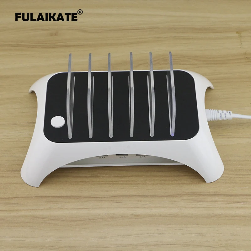 FULAIKATE 5 USB портов Зарядная база для iPhone 7 Plus мобильный телефон белый 2.4A док станция