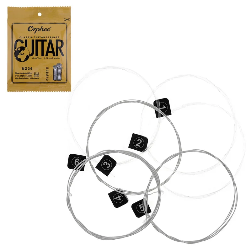 XFDZ Orphee 6pcs/set Guitar Strings Conventional Classical Guitar