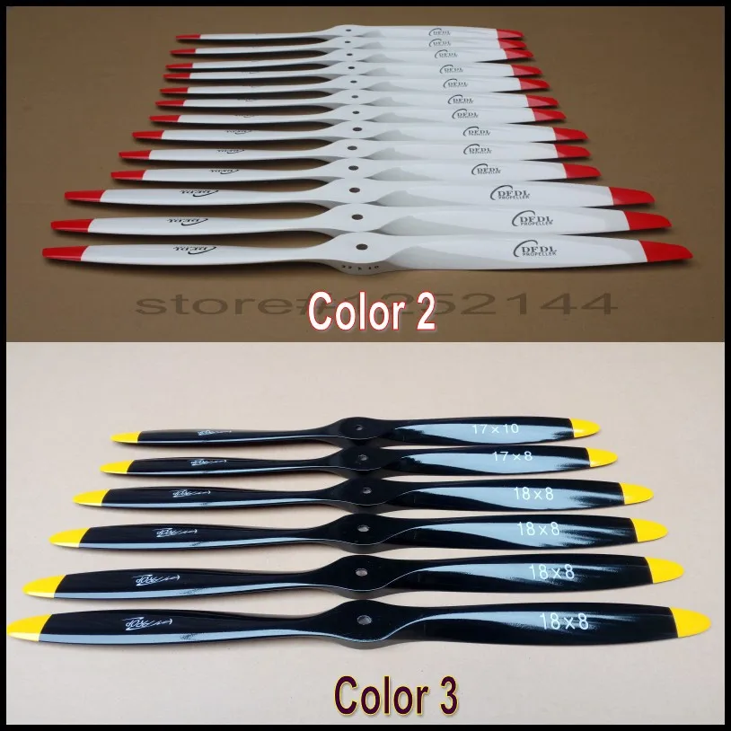 

DFDL 17inch 17x6//17X7/17x8 /17x10 CW CCW Wooden Propeller For RC Gas Airplane Quadcopter Multicopter 3Colors High Quality