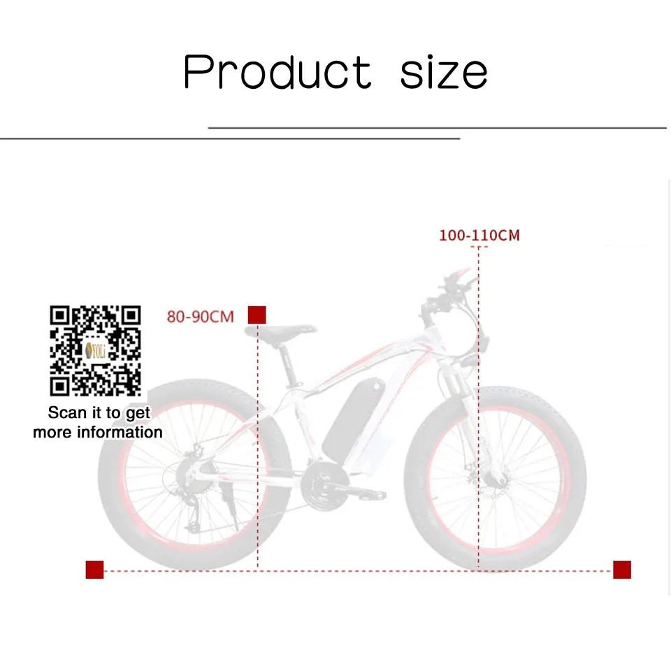 Top 350w 26 inch 27 speed 48V10.4AH lithium battery electric snow bike electric bicycle e bike for sale 0