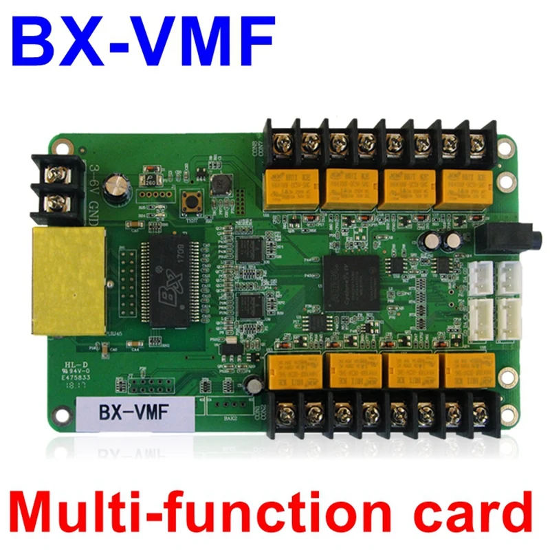 

BX-VMF multi function card For Full color LED display control card temperature ,humidity ,brightness sensor ,audio support
