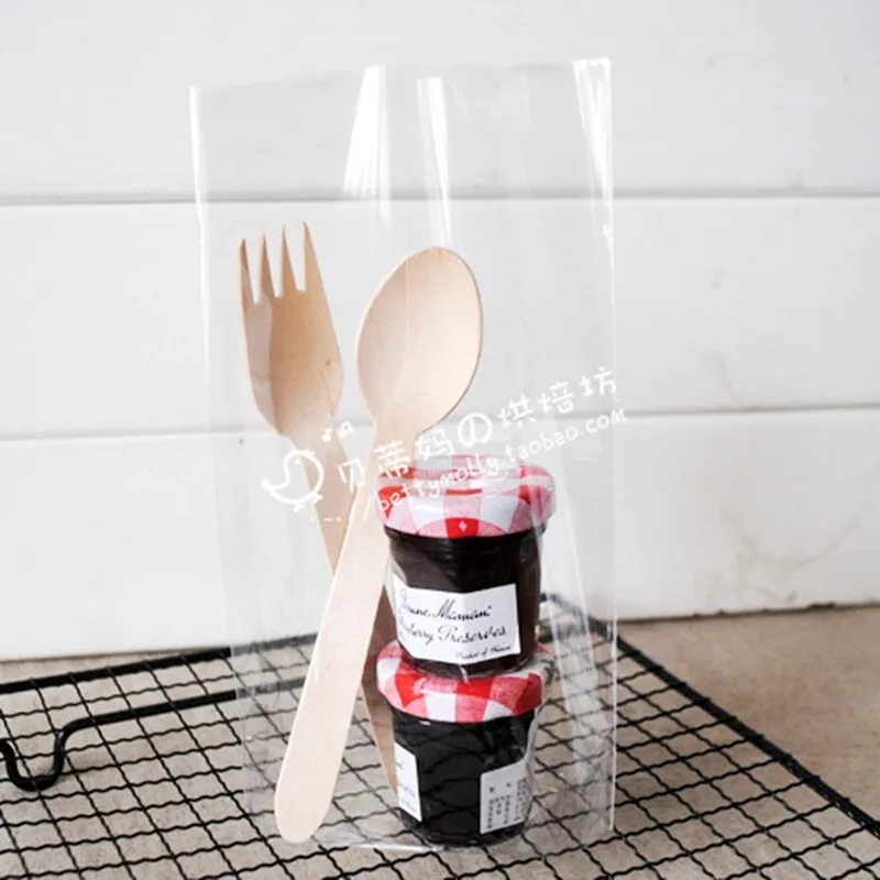 100pcs Clear Cellophane Gift Bag for Christmas Bakery Cookie Packing (SSN-189)