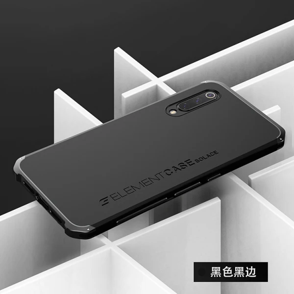 Антиосенняя Металлическая Рамка PC задняя крышка для Xiao mi 9 mi 9 mi 9 алюминиевый сплав Мобильный Xiao mi 9 M9 бампер чехол+ подарок - Цвет: Black  Black Side